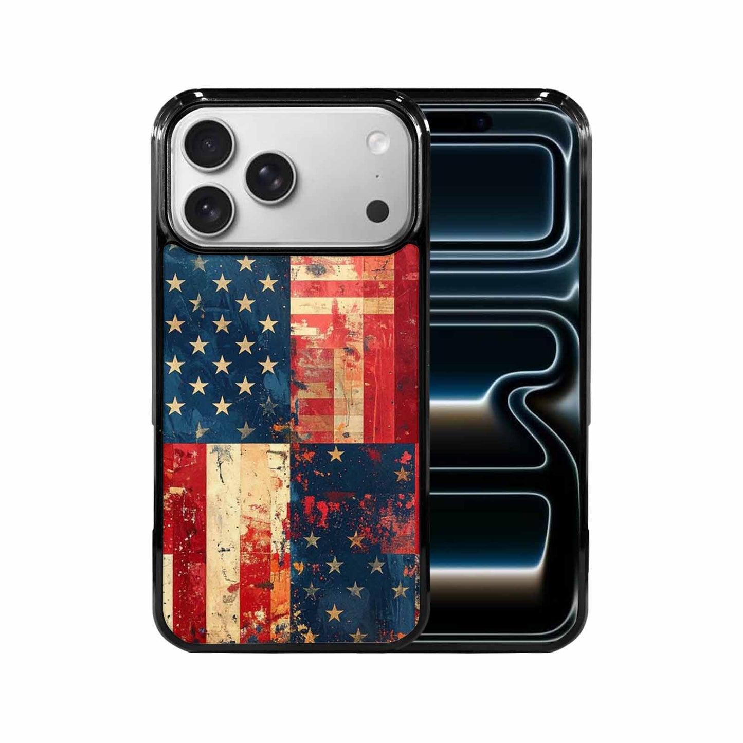 iPhone 17 Pro Max Case — Small American Flag Stars Galaxy Space, Custom Print Case Cover