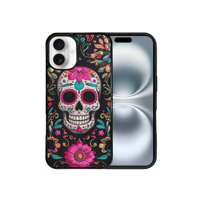 iPhone 16 Plus Case — Colorful Dia De Los Muertos Sugar, Unique Phone Case Design