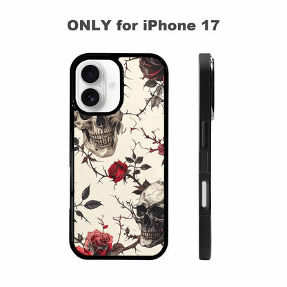 iPhone 17 Case — Skulls Roses And Skulls Gothic Skulls, Custom Art Phone Cover
