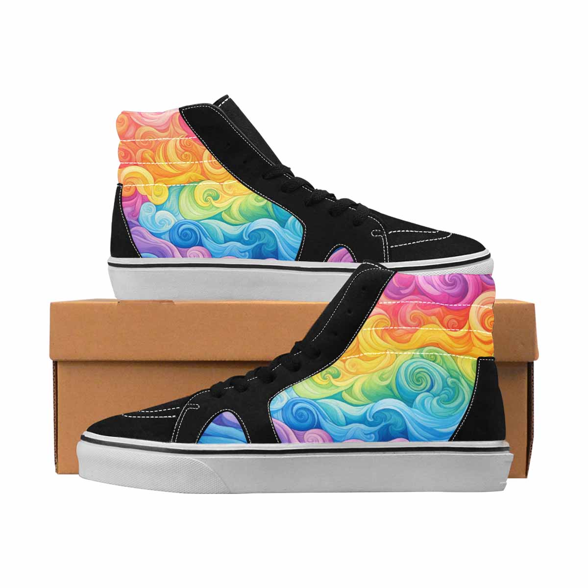 MEN'S Tie Dye High Top Canvas One Of A Kind Cottagecore Handmade Custom Shoes