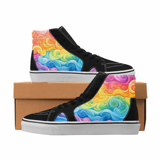 MEN'S Tie Dye High Top Canvas One Of A Kind Cottagecore Handmade Custom Shoes