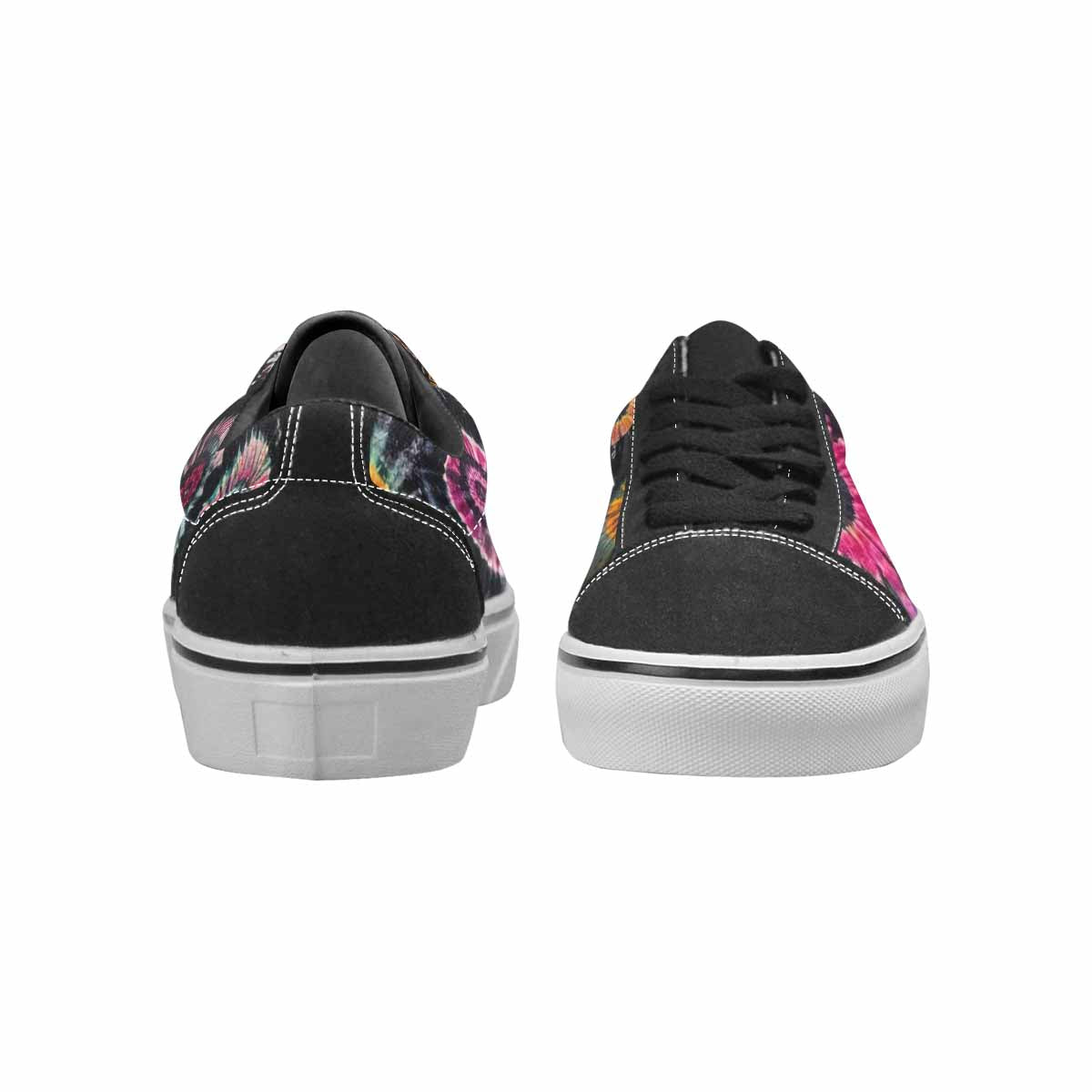 MEN'S Tie Dye Black & Pink Ink Canvas Bold Print Kaleidoscope Custom Sneakers