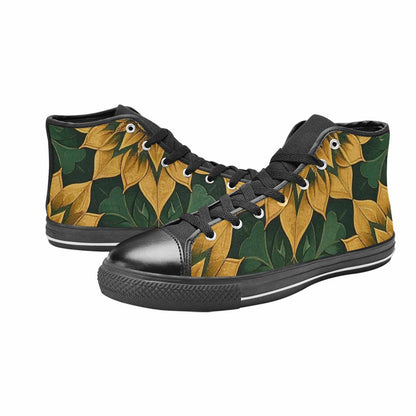 MEN'S Sunflower Mandala Kaleidoscope High Top Canvas Y2K Custom Sneakers