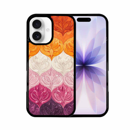 iPhone 17 Case — Lesbian Flag Color Theme Original Art, Custom Made Phone Cover