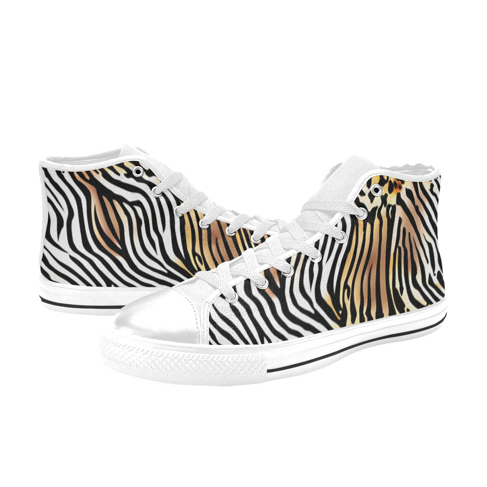WOMEN'S Animal Print Art High Top Canvas Grunge Shoes