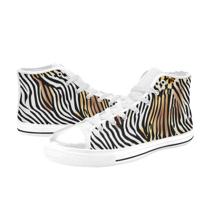 WOMEN'S Animal Print Art High Top Canvas Grunge Shoes