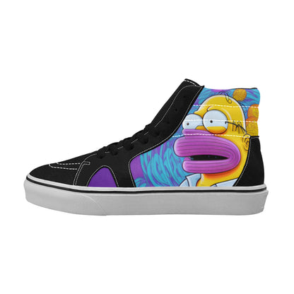 WOMEN'S Homie Trippy Character Art High Top Skateboarding Surreal Custom Shoes