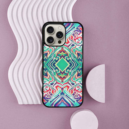 iPhone 16 Pro Max Case — Holographic Tribal Blaze, Custom Designed Case Cover