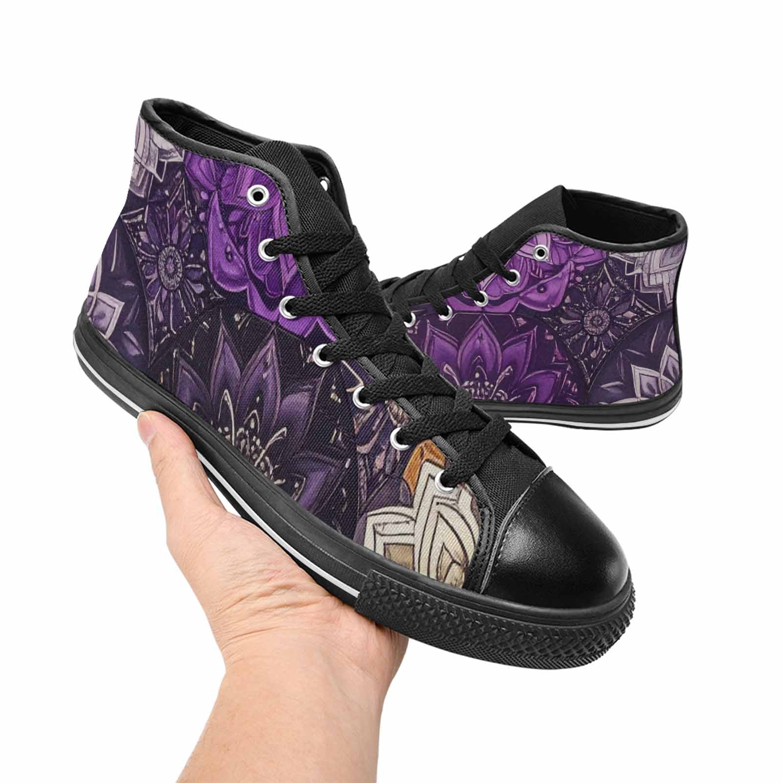 WOMEN'S Mandala High Top Canvas Surreal Shoes