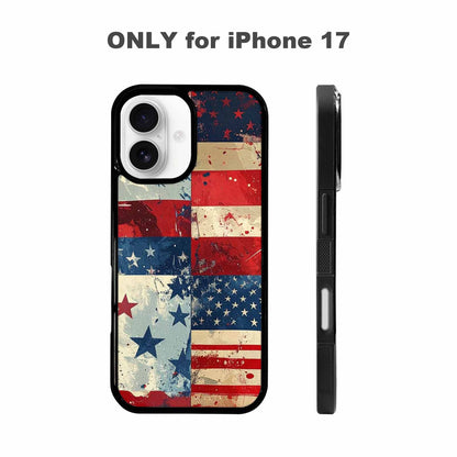 iPhone 17 Case — Small American Flag Stars Galaxy Space, Custom Phone Case
