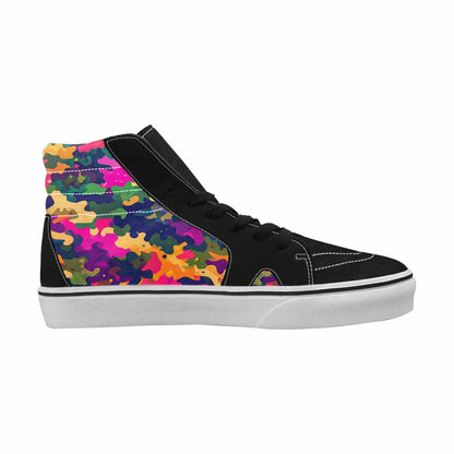 MEN'S Military Camouflage Blotch High Top Canvas Wallpaper Art Sneakers