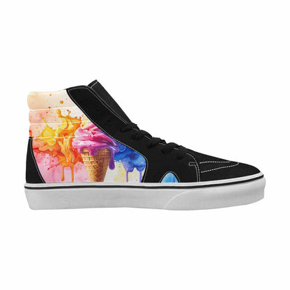 MEN'S Melting Icecream Collage High Top Canvas Vivid Custom Shoes
