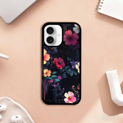 iPhone 17 Case — Shadowy Glitch Floral Pattern Floral, Custom Made Phone Cover