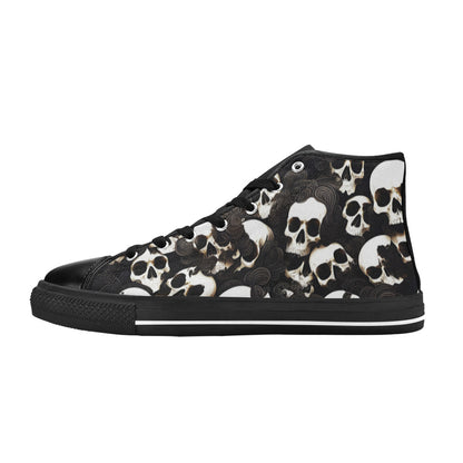 MEN'S Skulls Deluxe Men’S High Top Canvas Dark Academia Custom Sneakers