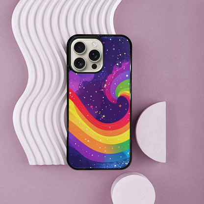iPhone 16 Pro Max Case — Rainbow Pride Galaxy, Unique Phone Case Design