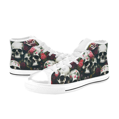 MEN'S Rose Skulls Dark 5 High Top Canvas Surreal Sneakers