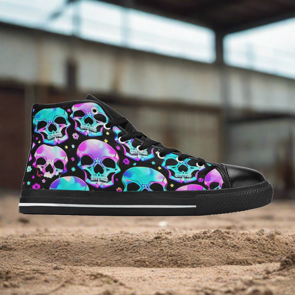 Cherry Blossom Vivid Multicolor Custom WOMEN Bold Art - Freaky Shoes | Custom Art Sneakers