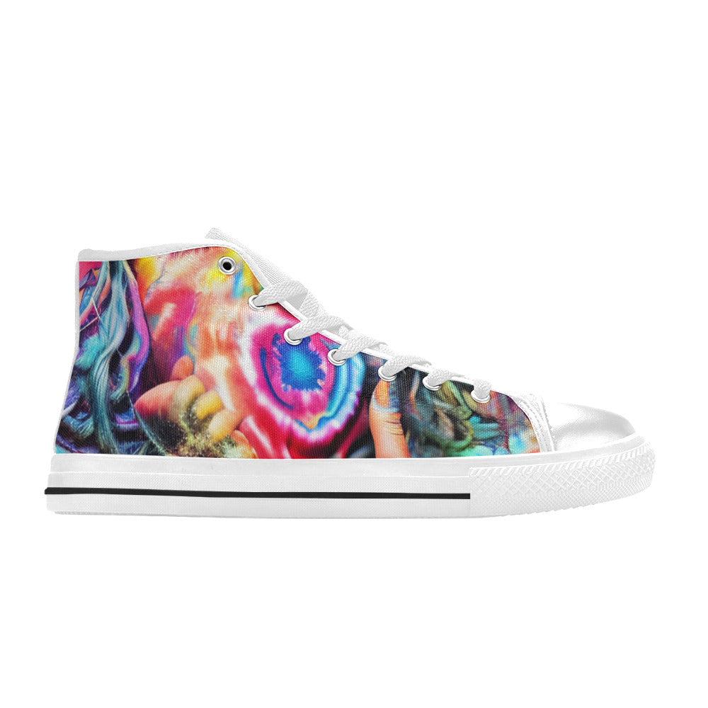WOMEN'S Cc Tie Dye Woman High Top Canvas Dreamcore Custom Sneakers