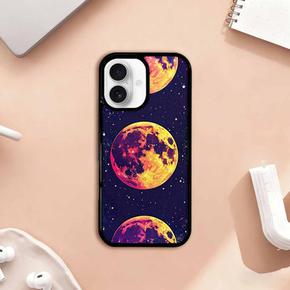 iPhone 17 Case — Neon Winter Moon Cartoon Cute, Unique Phone Case Design