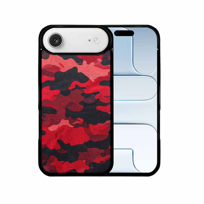 iPhone 17 Air Case — Tactical Camo Red Black Custom Camo, Custom Designed Case Cover
