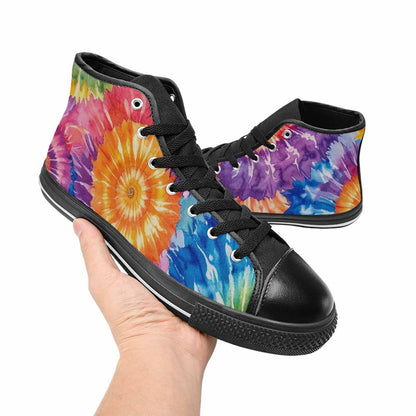 MEN'S Tie Dye Swirl High Top Canvas Dreamcore Shoes