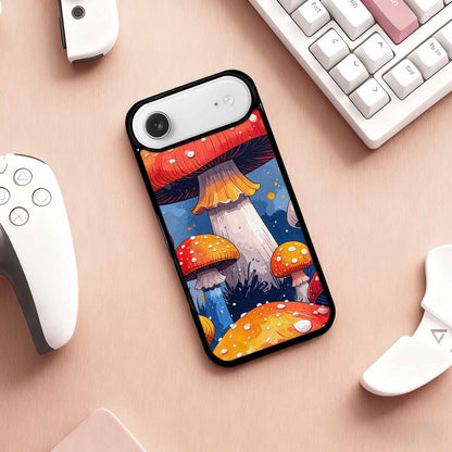iPhone 17 Air Case — Vivid Winter Mushroom Seamless Cartoon Cute, Custom Printed Phone Case