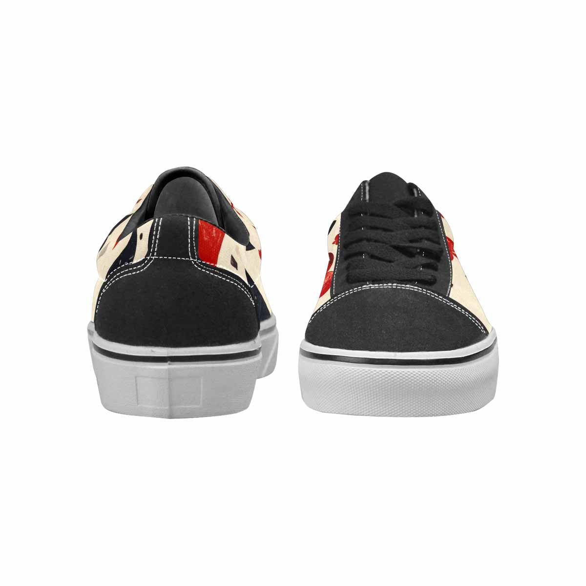 WOMEN'S Playing Card Suit Canvas Lace-Up Dark Academia Sneakers