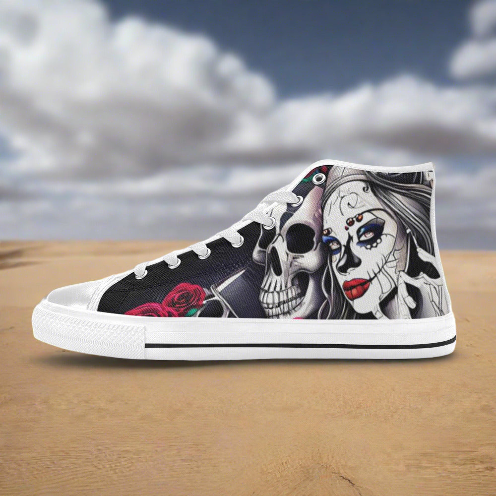 Wolf Teal Gold Vivid Bold Art - Freaky Shoes