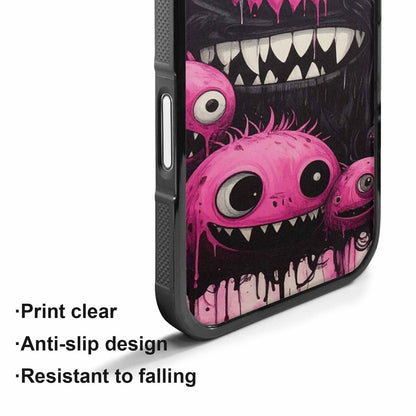 iPhone 17 Case — Black &amp; Pink Ink Cartoon Cute, Custom Designed Case Cover