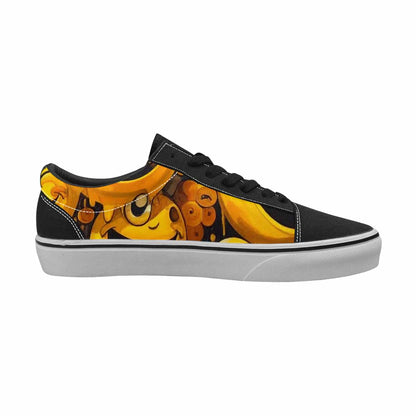 WOMEN'S Melting Moon Smiley — Lace-Up Canvas Vivid Sneakers