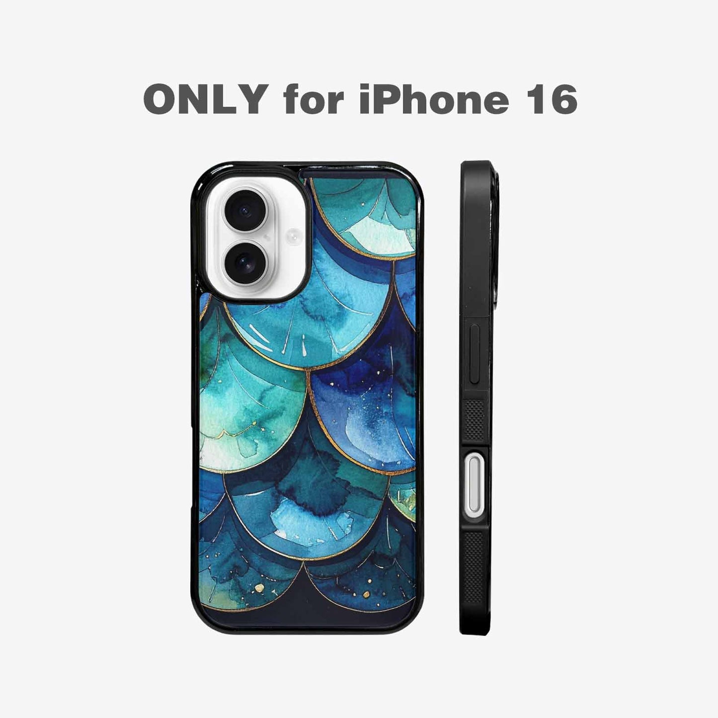 iPhone 16 Case — Mermaid Scale Art Pattern, Custom Designed Case Cover