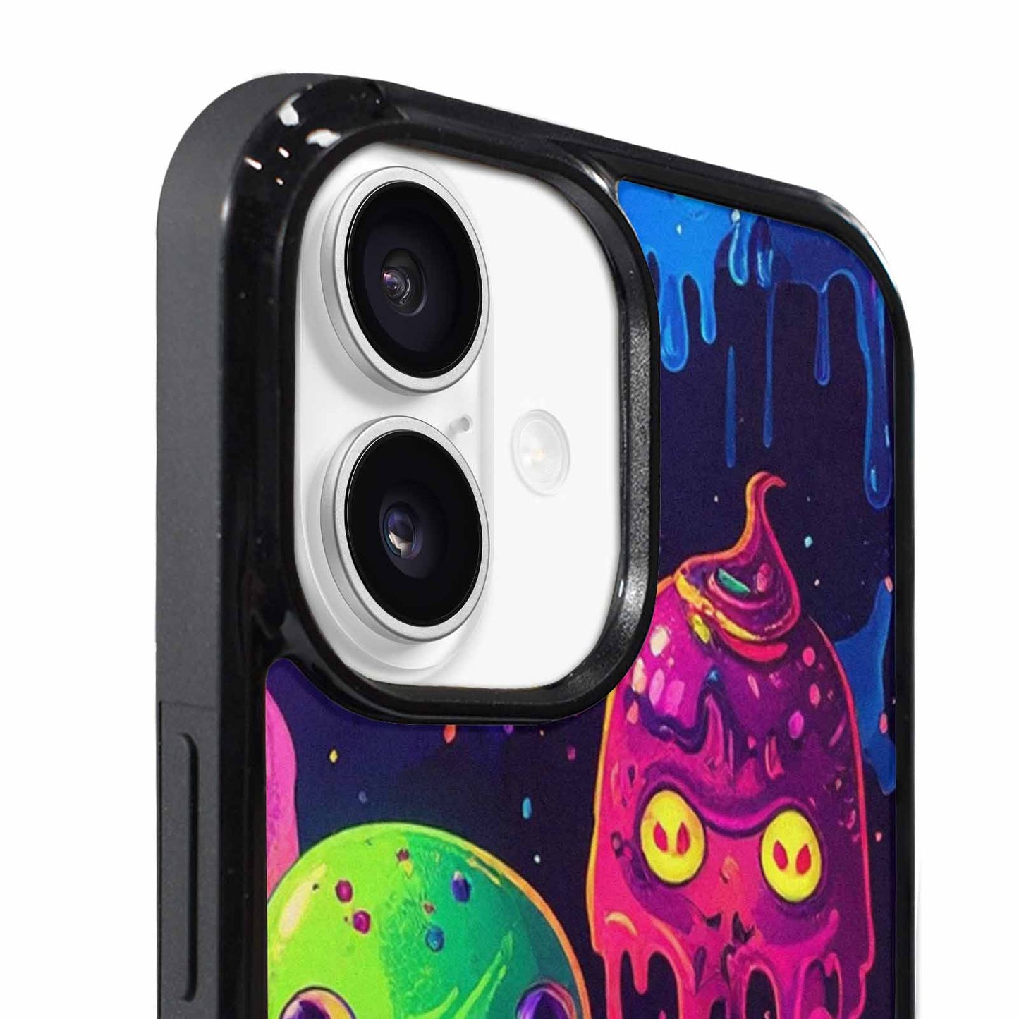 iPhone 17 Case — Ice Cream Monsters Neonmelting Original Art, Custom Print Case Cover