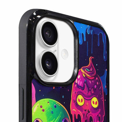 iPhone 17 Case — Ice Cream Monsters Neonmelting Original Art, Custom Print Case Cover