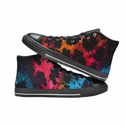 MEN'S Dark Animal Print High Top Canvas Y2K Sneakers