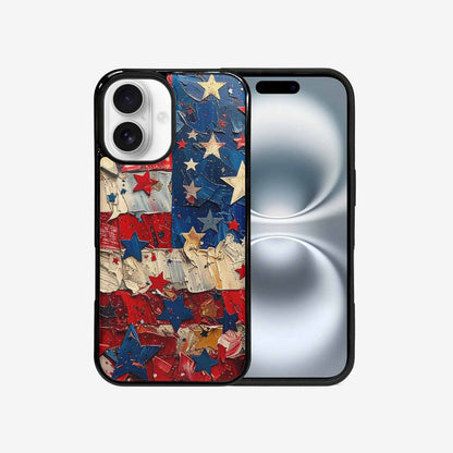 iPhone 16 Case — Patriotic Stars And Stripes American Stars, Custom Printed Phone Case