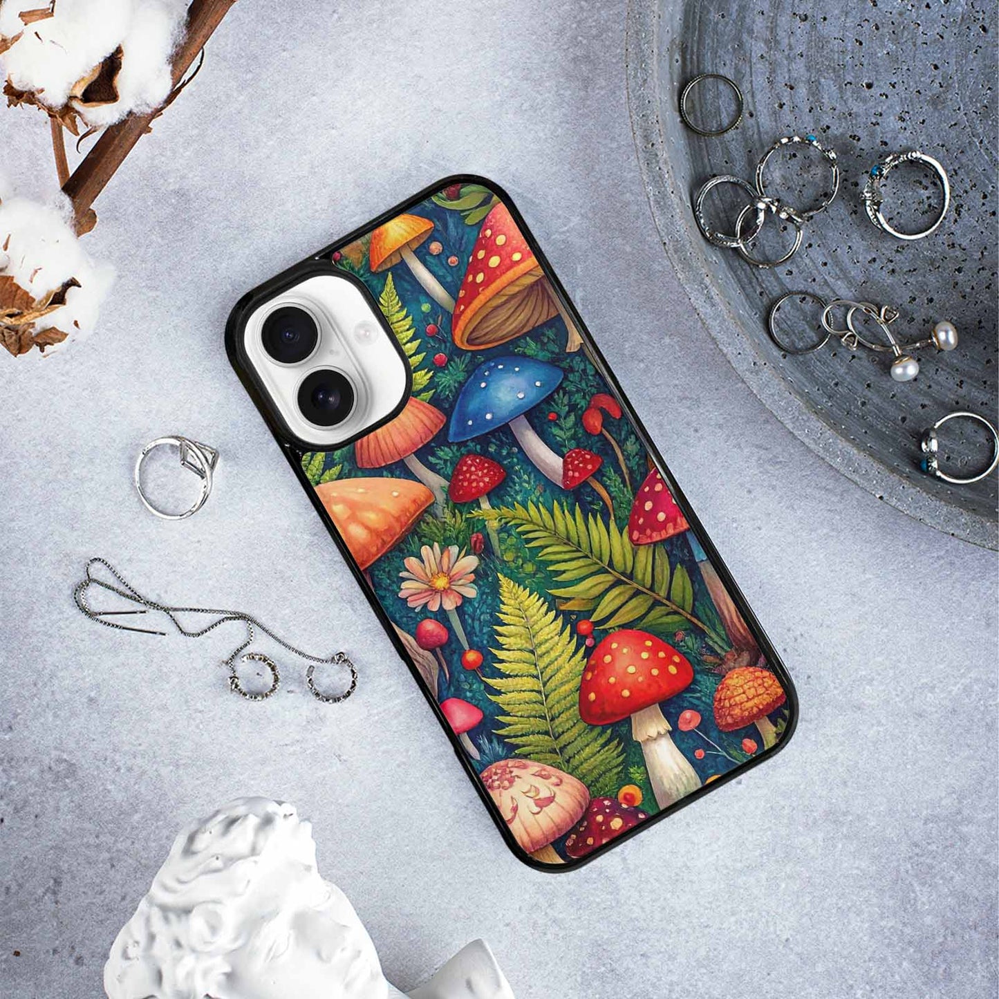 iPhone 16 Plus Case — Mushrooms Botanicalmushrooms P 7fj Personalized Phone, Unique Phone Case Design