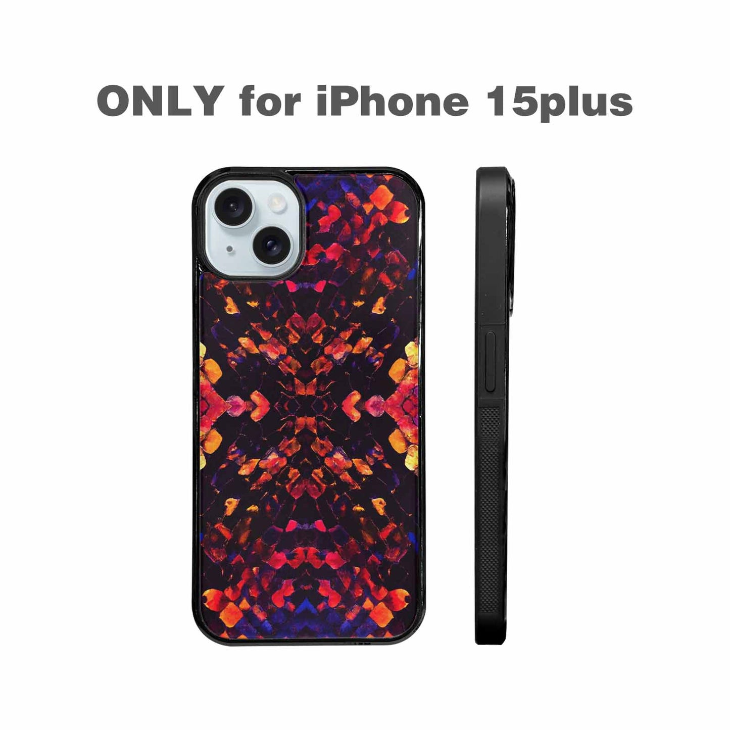 iPhone 15 Plus Case — Dark Snake Print, Custom Phone Case