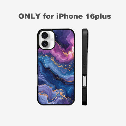 iPhone 16 Plus Case — Marble Galaxy, Custom Print Case Cover