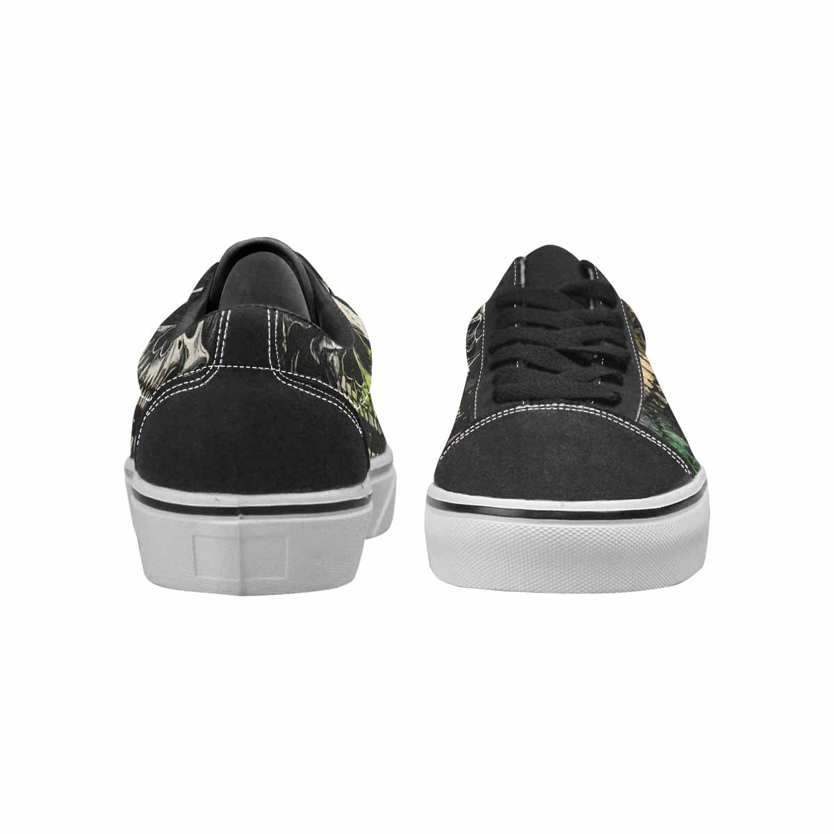WOMEN'S Rainbow From Skull S Lace-Up Canvas Grunge Custom Shoes