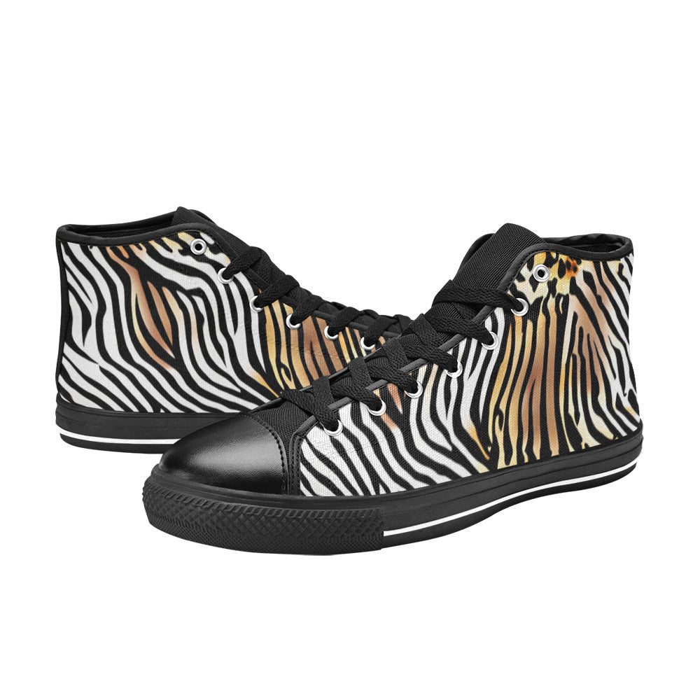 WOMEN'S Animal Print Art High Top Canvas Aesthetic Custom Sneakers
