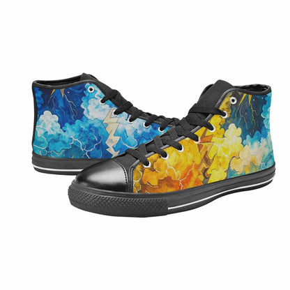 MEN'S Lightning Bolt High Top Canvas Cottagecore Sneakers