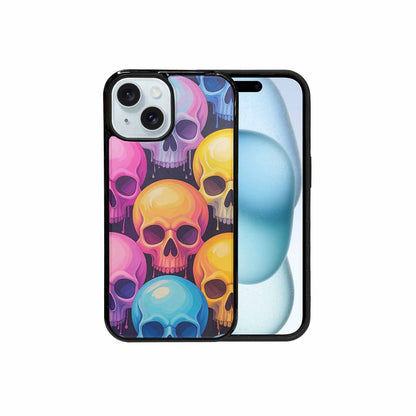 iPhone 15 Case — Dripping Candy Skulls, Custom Printed Phone Case