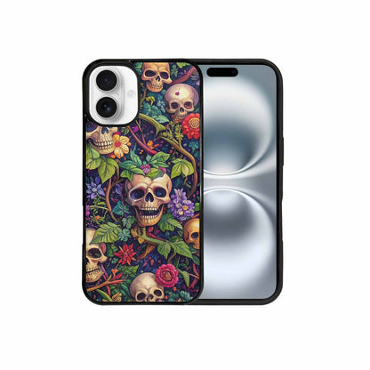 iPhone 16 Plus Case — Skulls Botanicalskulls Pattern, Customized Protective Case