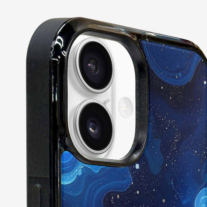 iPhone 16 Case — Galaxy Art Blue Starfield Small Galaxy, Customized Protective Case