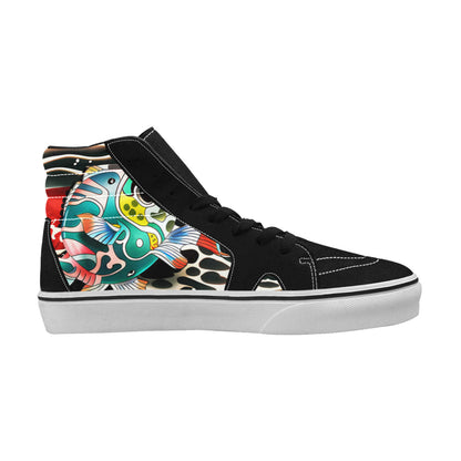 MEN'S Japanese Fish Art 4 High Top Skateboarding Aesthetic Sneakers