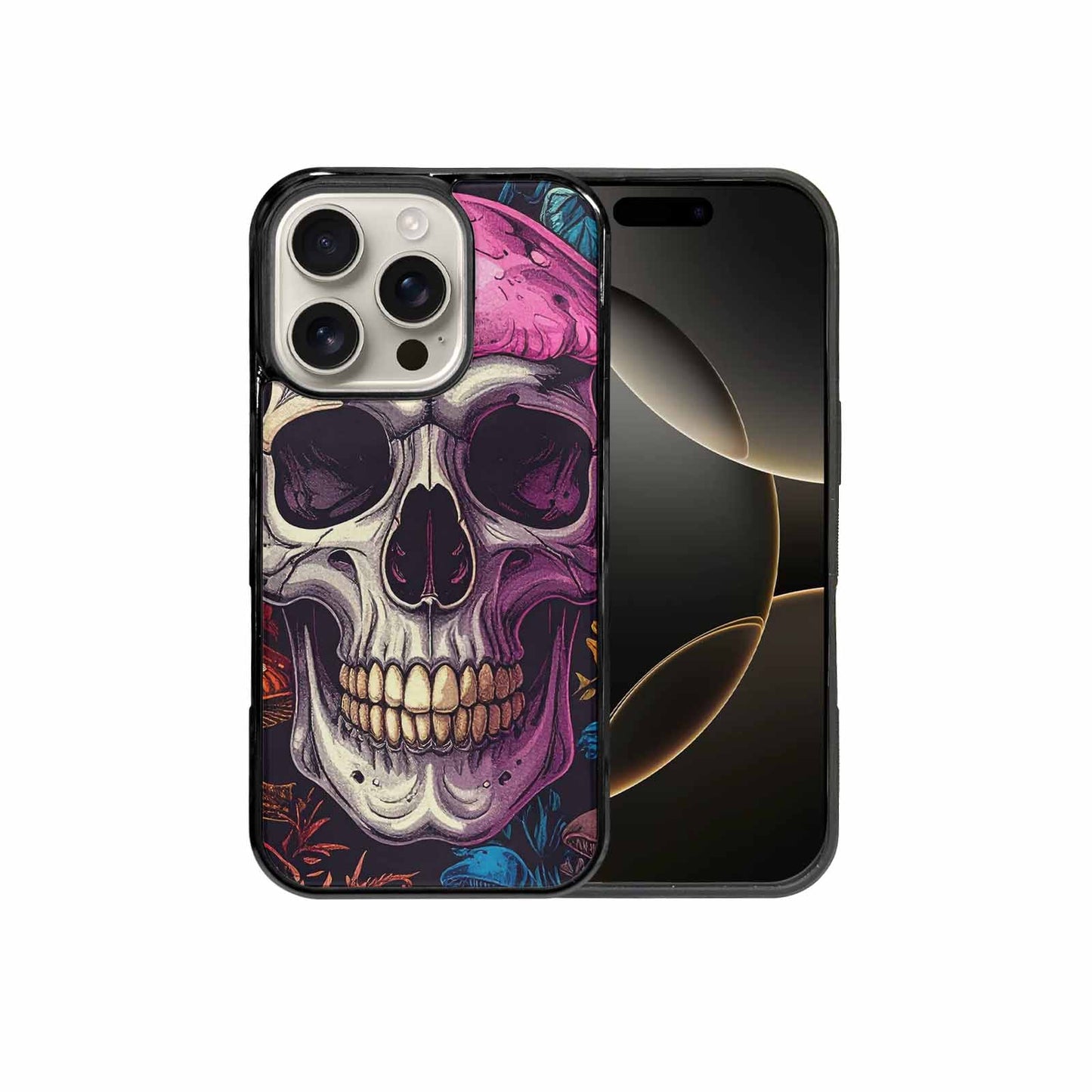 iPhone 16 Pro Case — Mushroom Skull, Personalized Phone Case