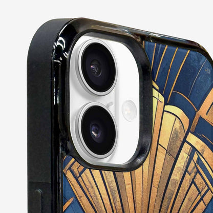 iPhone 16 Case — Art Deco Illustration Pattern, Custom Art Phone Cover
