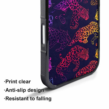 iPhone 17 Pro Max Case — Leopard Print Neon Seamless Animal Print, Custom Art Phone Cover
