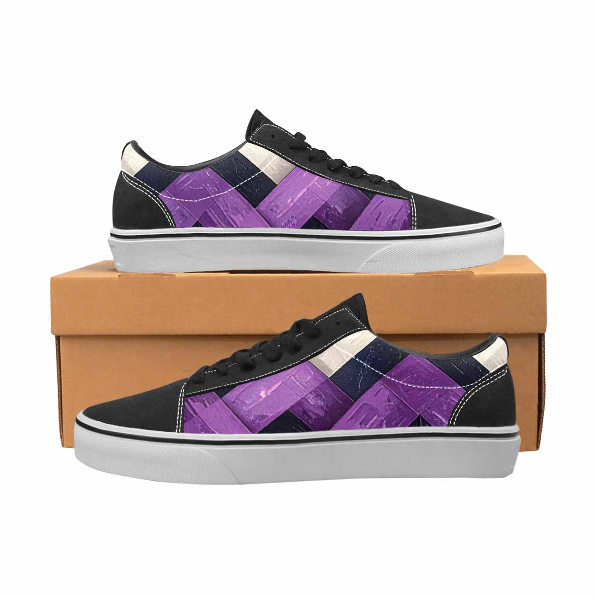 WOMEN'S Genderfluid Flag Color Canvas Lace-Up Grunge Custom Shoes