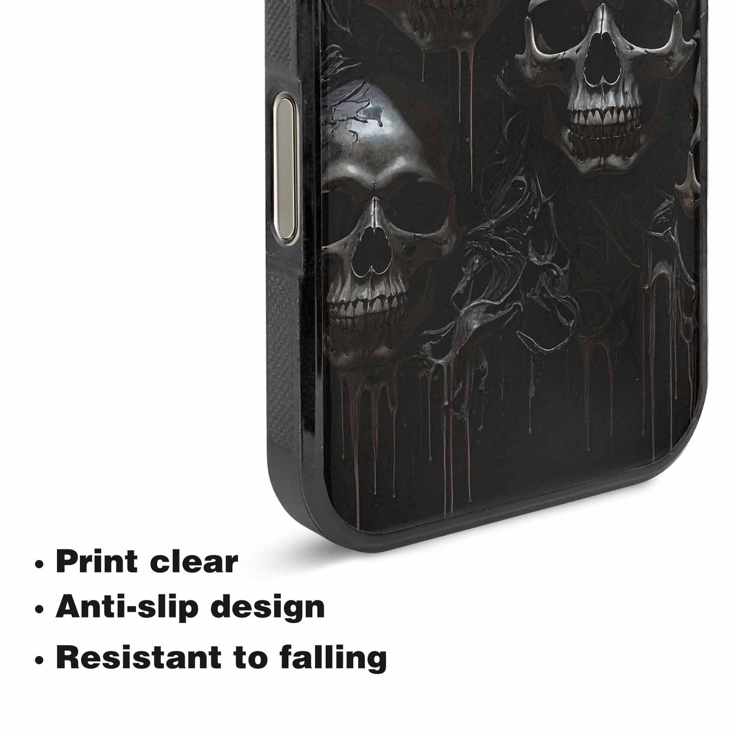 iPhone 16 Pro Max Case — Grey Dark Black And Grey Tones, Customized Protective Case